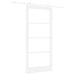 Ușă glisantă Alb 93 x 202 cm Lemn masiv de pin și sticlă - WALTI WALTI