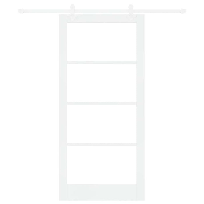 Ușă glisantă Alb 93 x 202 cm Lemn masiv de pin și sticlă - WALTI WALTI