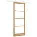 Ușă glisantă natural 93 x 232 cm Lemn masiv de pin și sticlă - WALTI WALTI