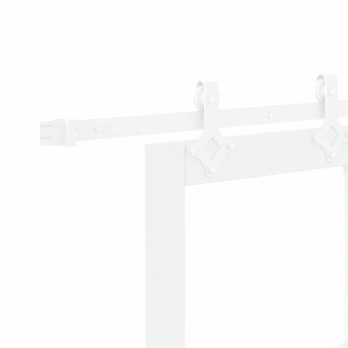 Ușă glisantă Alb 93 x 232 cm Lemn masiv de pin și sticlă - WALTI WALTI