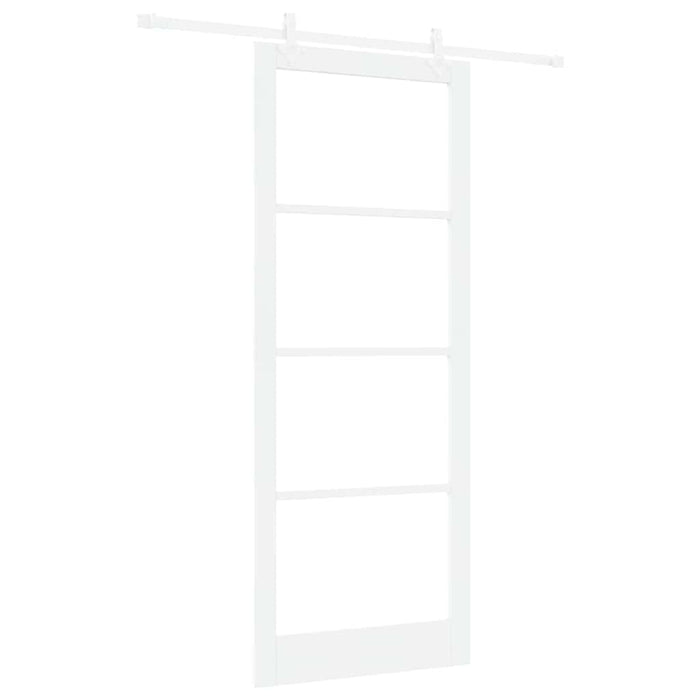 Ușă glisantă Alb 93 x 232 cm Lemn masiv de pin și sticlă - WALTI WALTI