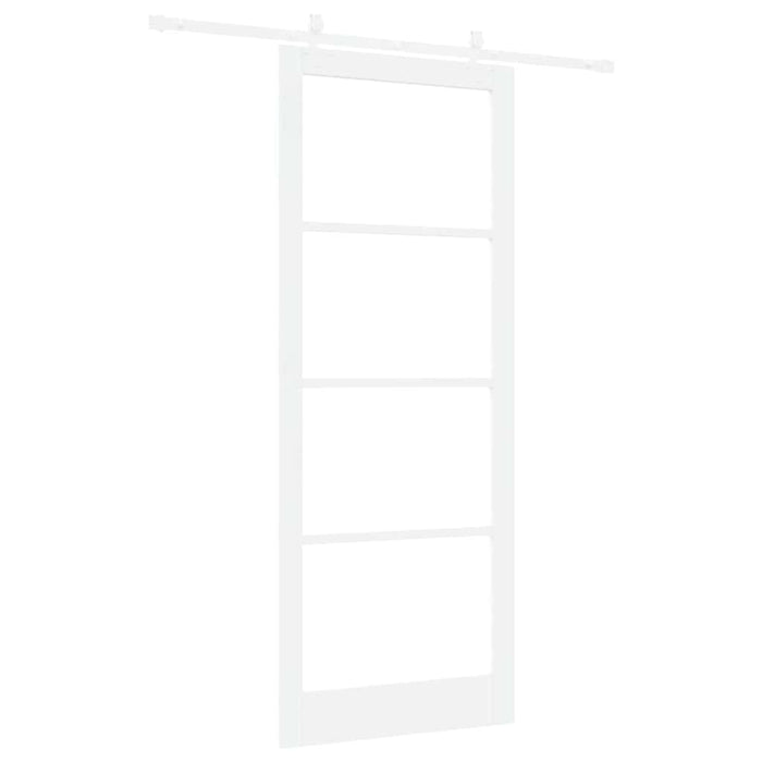 Ușă glisantă Alb 93 x 232 cm Lemn masiv de pin și sticlă - WALTI WALTI