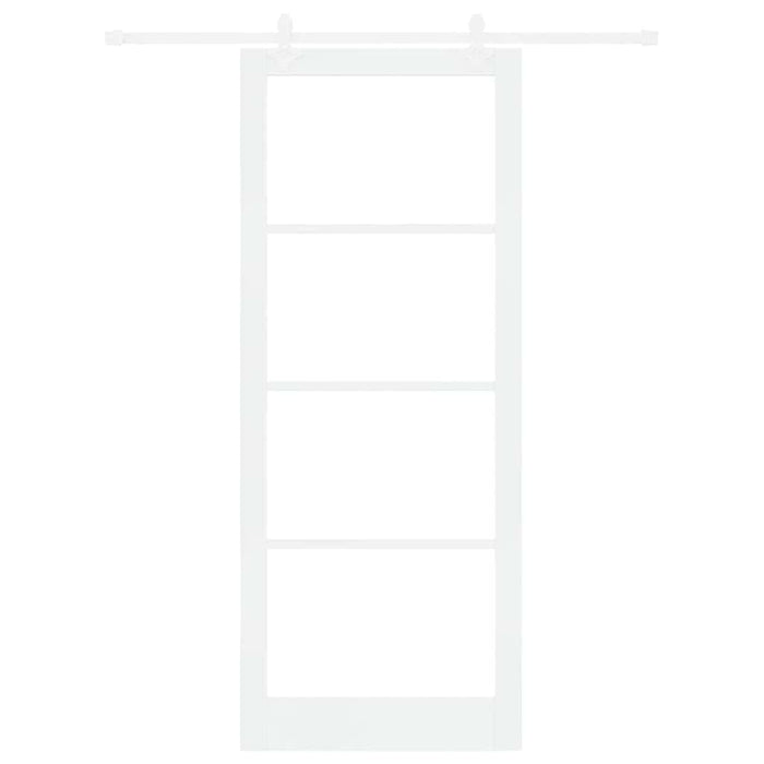 Ușă glisantă Alb 93 x 232 cm Lemn masiv de pin și sticlă - WALTI WALTI