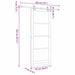 Ușă glisantă Alb 93 x 232 cm Lemn masiv de pin și sticlă - WALTI WALTI