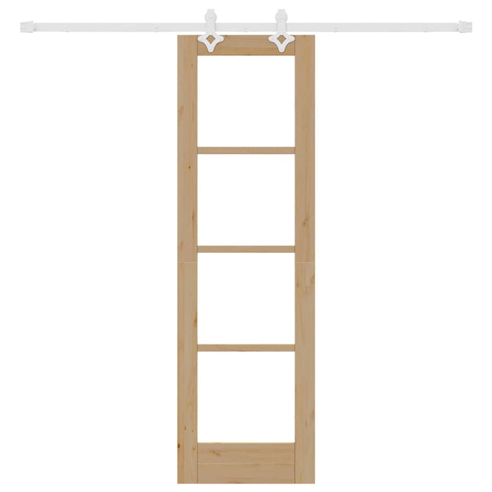 Ușă glisantă natural 61 x 198,5 cm Lemn masiv de pin și sticlă - WALTI WALTI