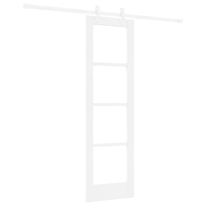 Ușă glisantă Alb 61 x 198,5 cm Lemn masiv de pin și sticlă - WALTI WALTI