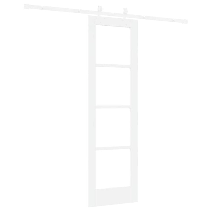 Ușă glisantă Alb 61 x 198,5 cm Lemn masiv de pin și sticlă - WALTI WALTI