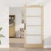 Ușă glisantă natural 93 x 202 cm Lemn masiv de pin și sticlă - WALTI WALTI