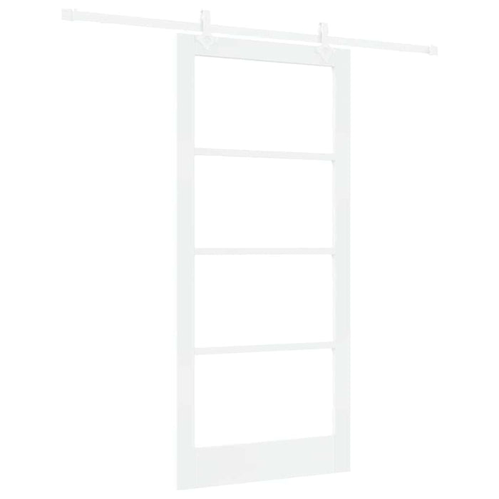 Ușă glisantă Alb 93 x 202 cm Lemn masiv de pin și sticlă - WALTI WALTI