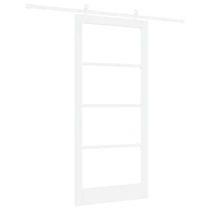 Ușă glisantă Alb 93 x 202 cm Lemn masiv de pin și sticlă - WALTI WALTI