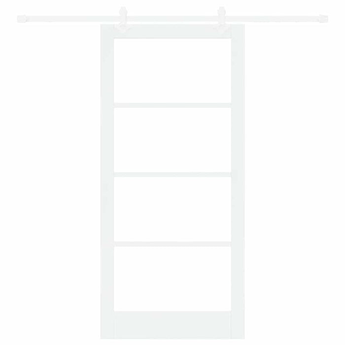 Ușă glisantă Alb 93 x 202 cm Lemn masiv de pin și sticlă - WALTI WALTI