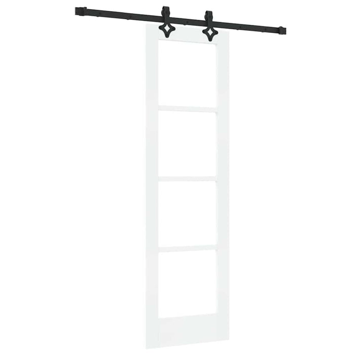 Ușă glisantă Alb 61 x 198,5 cm Lemn masiv de pin și sticlă - WALTI WALTI