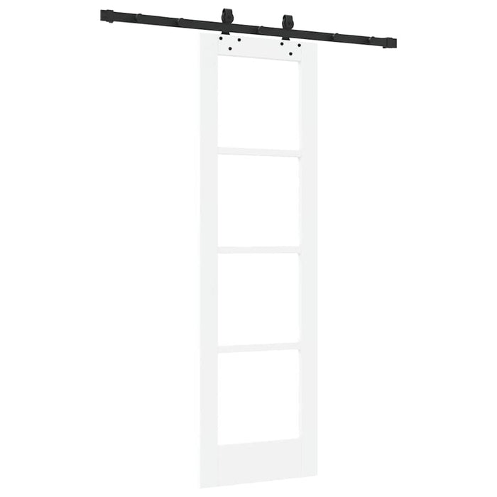 Ușă glisantă Alb 61 x 198,5 cm Lemn masiv de pin și sticlă - WALTI WALTI