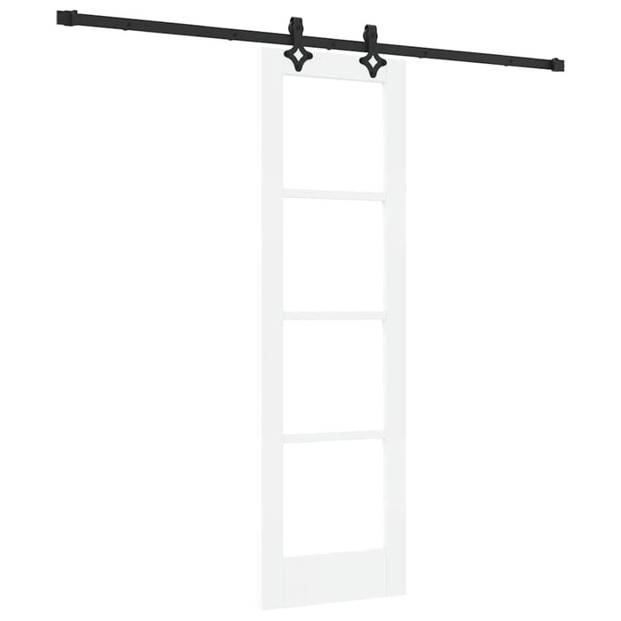Ușă glisantă Alb 61 x 198,5 cm Lemn masiv de pin și sticlă - WALTI WALTI
