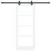 Ușă glisantă Alb 83 x 202 cm Lemn masiv de pin și sticlă - WALTI WALTI