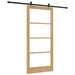 Ușă glisantă natural 93 x 202 cm Lemn masiv de pin și sticlă - WALTI WALTI