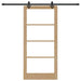 Ușă glisantă natural 93 x 202 cm Lemn masiv de pin și sticlă - WALTI WALTI