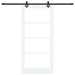 Ușă glisantă Alb 93 x 202 cm Lemn masiv de pin și sticlă - WALTI WALTI