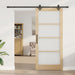 Ușă glisantă natural 93 x 211 cm Lemn masiv de pin și sticlă - WALTI WALTI