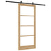 Ușă glisantă natural 93 x 211 cm Lemn masiv de pin și sticlă - WALTI WALTI