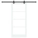 Ușă glisantă Alb 93 x 211 cm Lemn masiv de pin și sticlă - WALTI WALTI