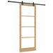 Ușă glisantă natural 93 x 232 cm Lemn masiv de pin și sticlă - WALTI WALTI