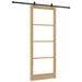 Ușă glisantă natural 93 x 232 cm Lemn masiv de pin și sticlă - WALTI WALTI