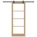 Ușă glisantă natural 93 x 232 cm Lemn masiv de pin și sticlă - WALTI WALTI