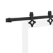 Ușă glisantă Alb 93 x 232 cm Lemn masiv de pin și sticlă - WALTI WALTI