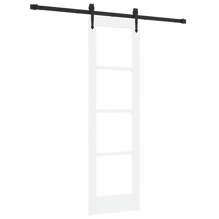 Ușă glisantă Alb 61 x 198,5 cm Lemn masiv de pin și sticlă - WALTI WALTI