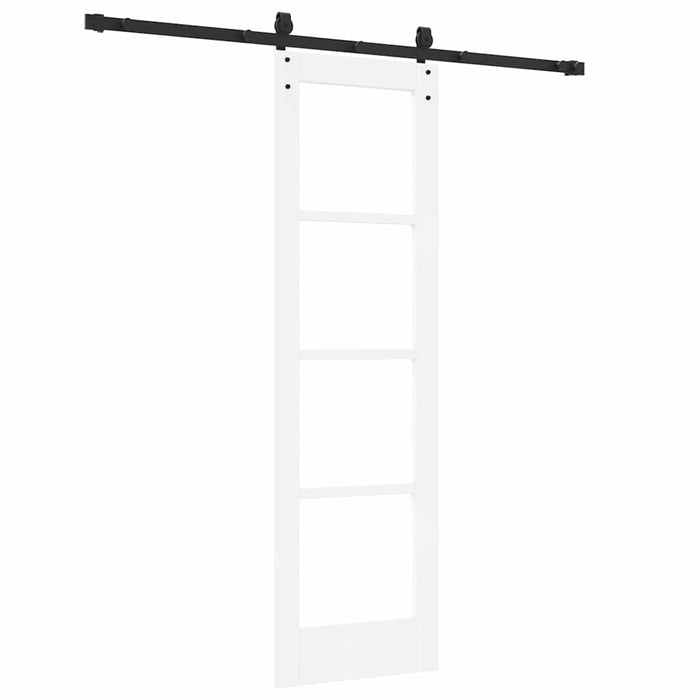 Ușă glisantă Alb 61 x 198,5 cm Lemn masiv de pin și sticlă - WALTI WALTI