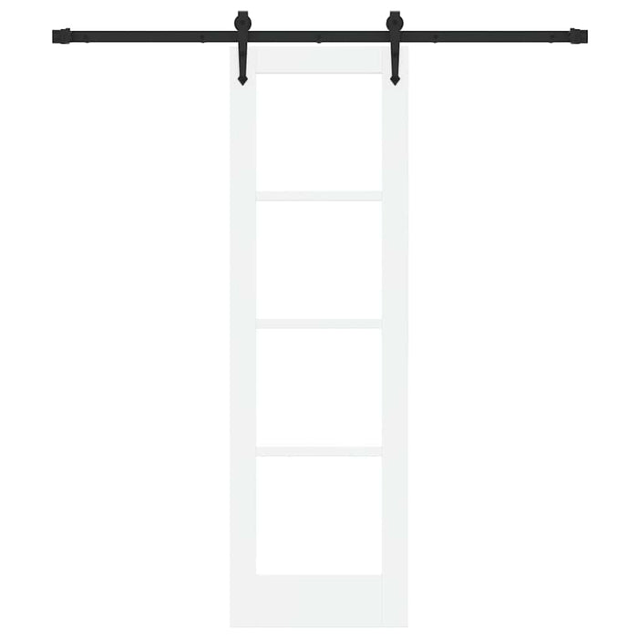 Ușă glisantă Alb 61 x 198,5 cm Lemn masiv de pin și sticlă - WALTI WALTI
