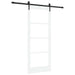 Ușă glisantă Alb 83 x 202 cm Lemn masiv de pin și sticlă - WALTI WALTI