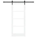 Ușă glisantă Alb 83 x 202 cm Lemn masiv de pin și sticlă - WALTI WALTI