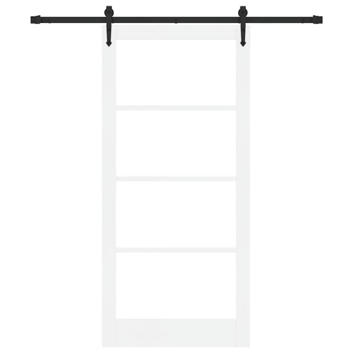 Ușă glisantă Alb 93 x 202 cm Lemn masiv de pin și sticlă - WALTI WALTI