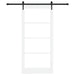 Ușă glisantă Alb 93 x 202 cm Lemn masiv de pin și sticlă - WALTI WALTI