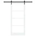 Ușă glisantă Alb 93 x 211 cm Lemn masiv de pin și sticlă - WALTI WALTI