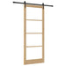 Ușă glisantă natural 93 x 232 cm Lemn masiv de pin și sticlă - WALTI WALTI
