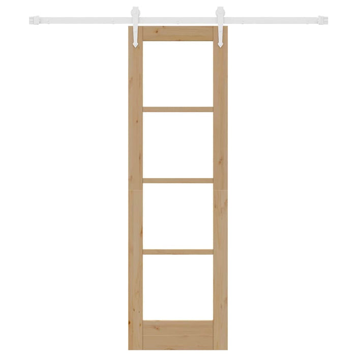 Ușă glisantă natural 61 x 198,5 cm Lemn masiv de pin și sticlă - WALTI WALTI