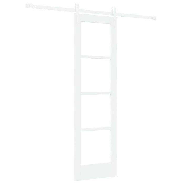 Ușă glisantă Alb 61 x 198,5 cm Lemn masiv de pin și sticlă - WALTI WALTI