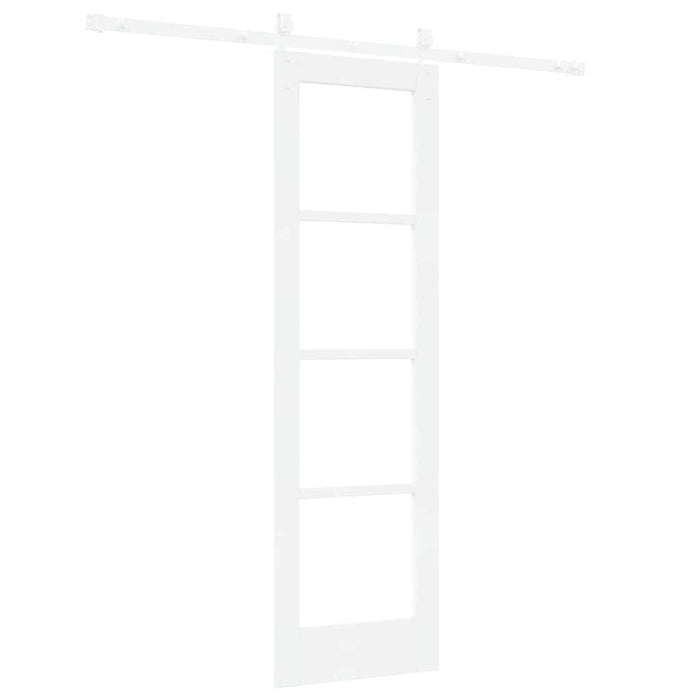 Ușă glisantă Alb 61 x 198,5 cm Lemn masiv de pin și sticlă - WALTI WALTI