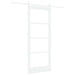Ușă glisantă Alb 83 x 202 cm Lemn masiv de pin și sticlă - WALTI WALTI