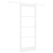Ușă glisantă Alb 83 x 202 cm Lemn masiv de pin și sticlă - WALTI WALTI