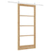 Ușă glisantă natural 93 x 202 cm Lemn masiv de pin și sticlă - WALTI WALTI