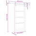 Ușă glisantă natural 93 x 202 cm Lemn masiv de pin și sticlă - WALTI WALTI