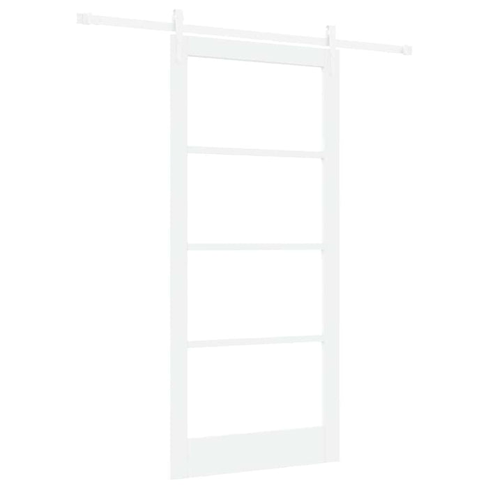 Ușă glisantă Alb 93 x 202 cm Lemn masiv de pin și sticlă - WALTI WALTI