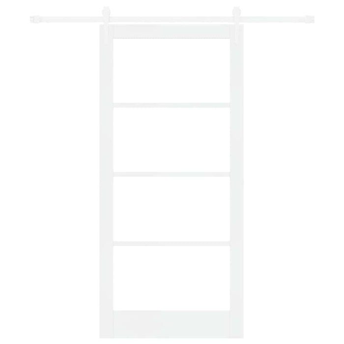 Ușă glisantă Alb 93 x 202 cm Lemn masiv de pin și sticlă - WALTI WALTI