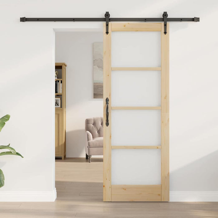 Ușă glisantă Natural și Negru 73,5 x 198,5 cm - WALTI WALTI