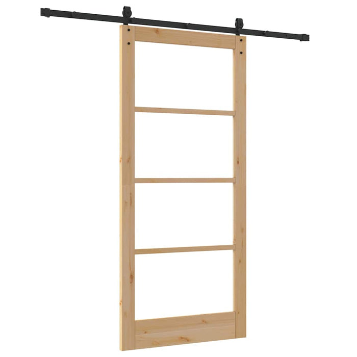 Ușă glisantă Natural și Negru 93 x 202 cm - WALTI WALTI