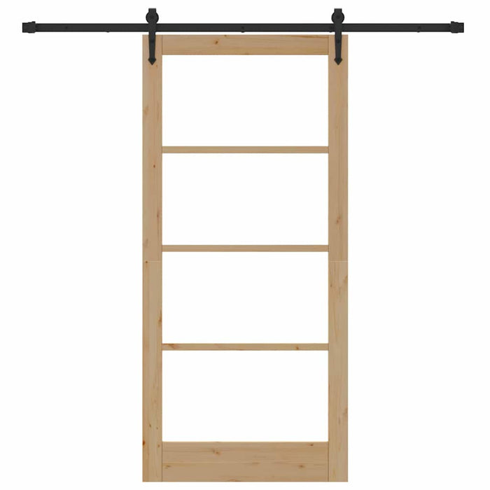Ușă glisantă Natural și Negru 93 x 202 cm - WALTI WALTI